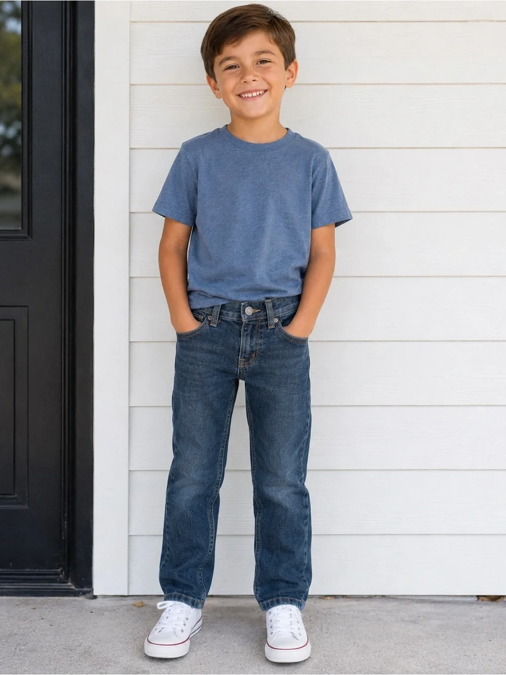 Old Navy Boys Blue Straight-Leg Jeans